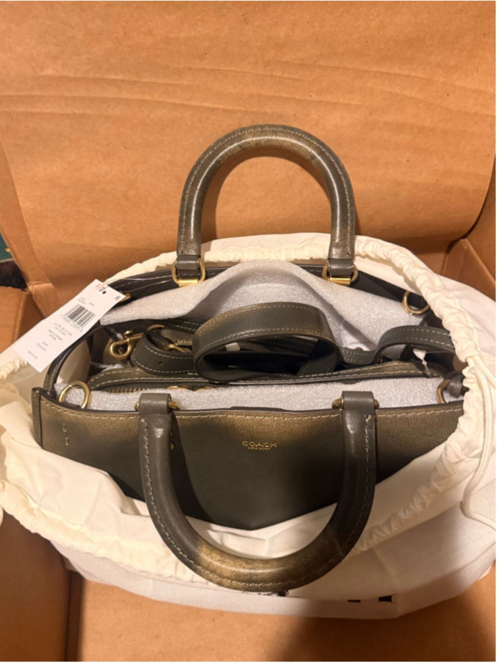 NEW Coach Rogue 31 CEN42 Green Loved Leather Full Grain Shoulder Crossbody Bag N - Picture 16 of 16